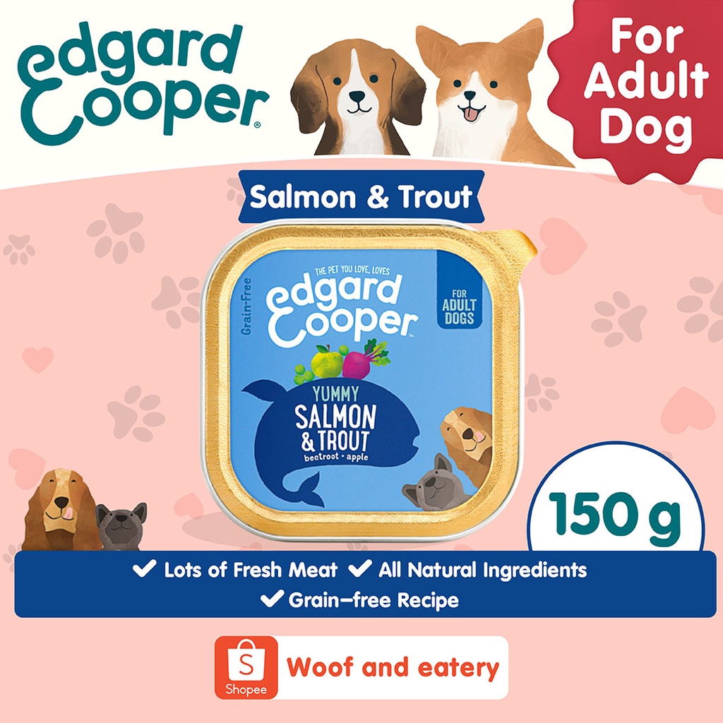 (พร้อมส่ง) Edgard Cooper Holistic Wet Dog food Salmon & Trout ขนาด 150g