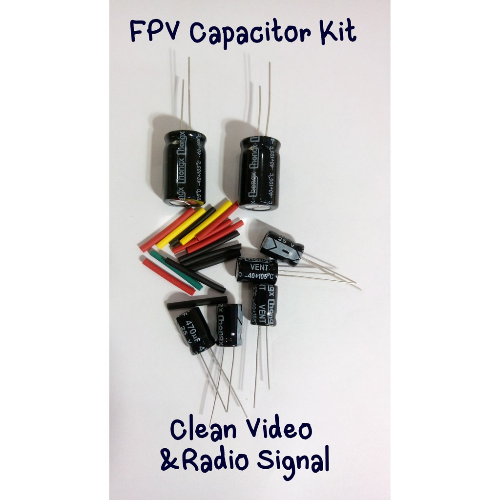 ชุดตัวเก็บประจุพร้อมท่อระบายความร้อน Capacitors with heat shrink tubing