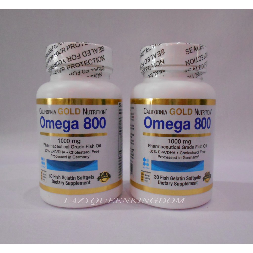 California Gold Nutrition, Omega 800,80 EPA/DHA, Triglyceride Form, 1000 mg, 30 Softgels