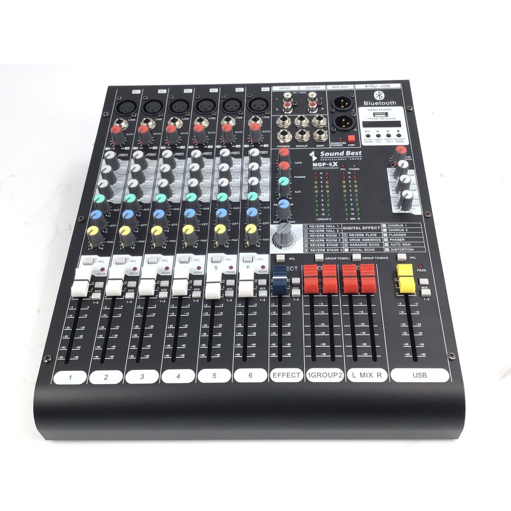 ฟรีค่าส่ง SOUNDBEST MGP6X MIXER มิกเซอร์ 6 ช่อง มิกเซอร์บลูทูธ USB
