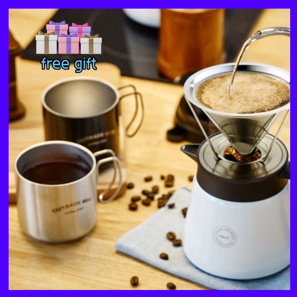 [coffee dripper]Oslo stainless 304 double filter coffee dripper