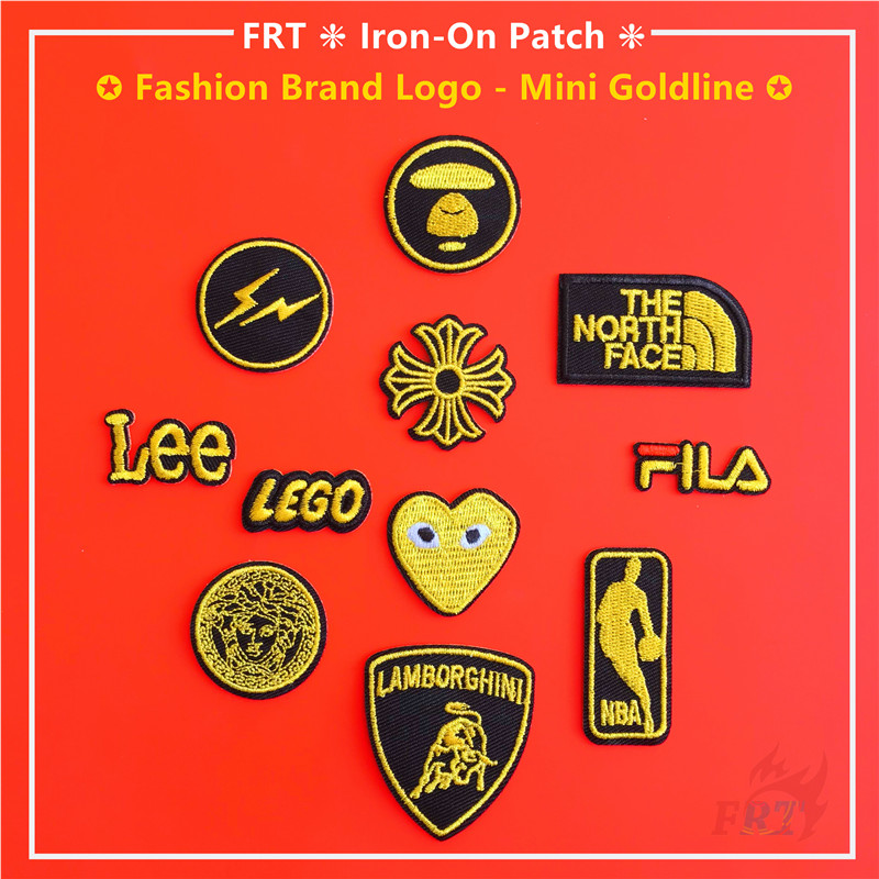 Fashion Brand Logo Mini Goldline Series 03 แผ่นป้ายสําหรับเย็บปักตก