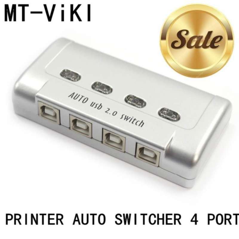 4 Port Auto USB 2.0 Selector Switch Printer Flash Driver Mouse Sharing Switcher Hotkey Software