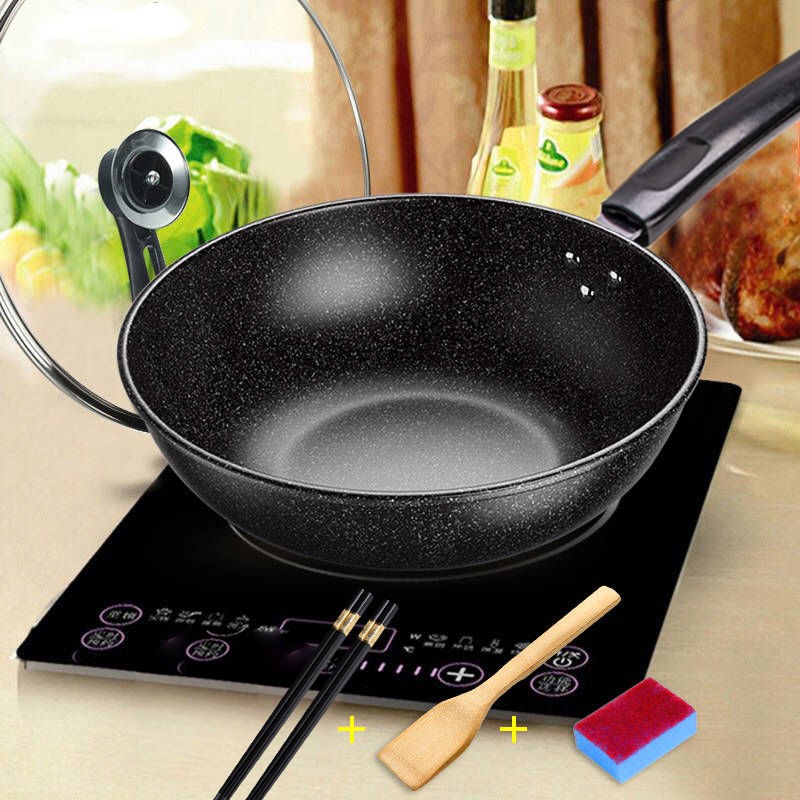 ข้อเสนอพิเศษ Maifan stone wok nonstick pan household cooking pan flat