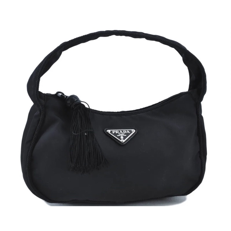 Prada black nylon hobo bag vintage Shopee Thailand