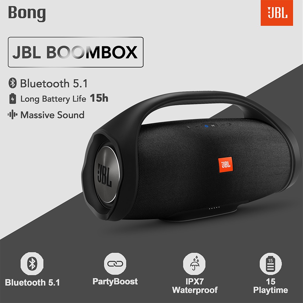 ลำโพงบลูทูธJBL Boombox Wireless Bluetooth Speaker ลำโพงไร้สายแบบพกพา