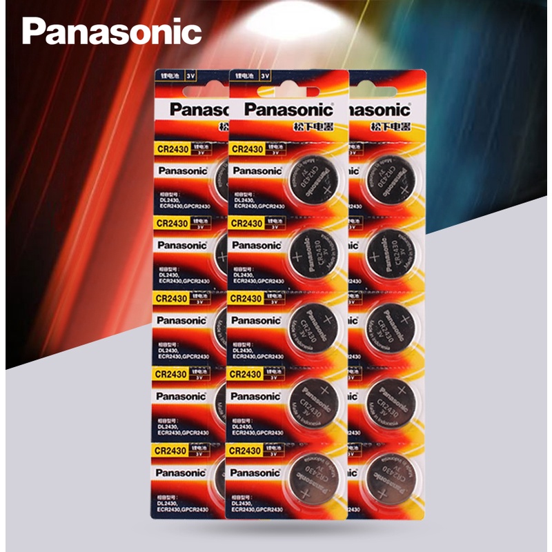 15pcs Original Panasonic CR2430 CR 2430 3V Lithium Button Cell Battery