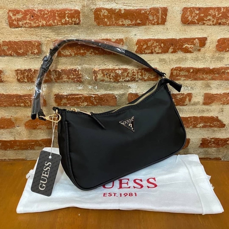 GUESS PARIS SHOULDER BAG BLACK Shopee Thailand