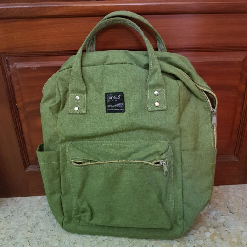กระเป๋า anello แท้ รุ่น Regular Canvas Square Backpack Shopee Thailand