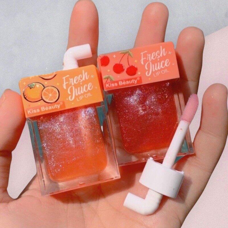 Fresh Juice Lip Oil ลิปกลอสใสฉ่ำวาวมีกลิตเตอร์เบาๆ ให้ความชุ่มชื่น
