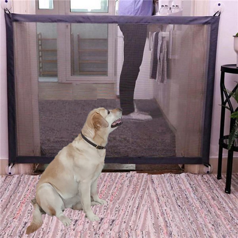 รั้วPet Barrier Fences Dog Gate Ingenious Mesh Dog Fence For Indoor And