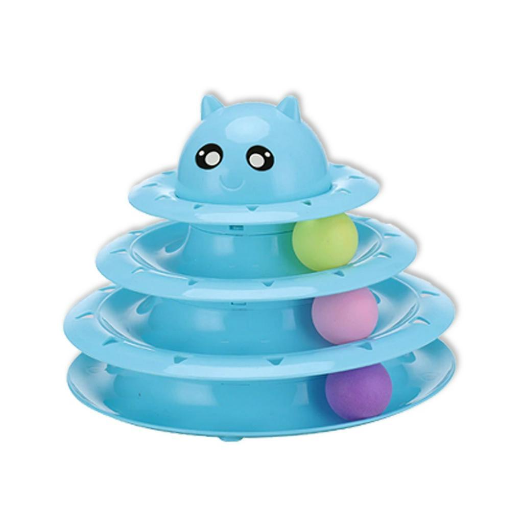 ์ ของเล่นแมว รางบอลทาวเวอร์ 3 ชั้น Plastic Three Levels Tower Tracks