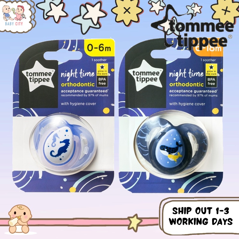 Tommee Tippee จุกนมหลอกเด็ก แบบเดี่ยว จุกนมหลอกเด็ก 06 ม. 618 ม.