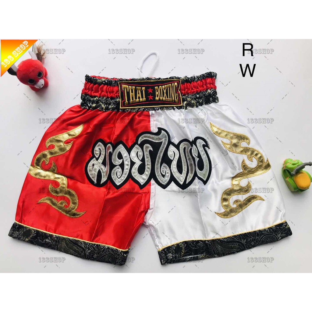 Child Muay Thai shorts thai boxing pants unisex pants กางเกงมวยไทย Shopee Thailand