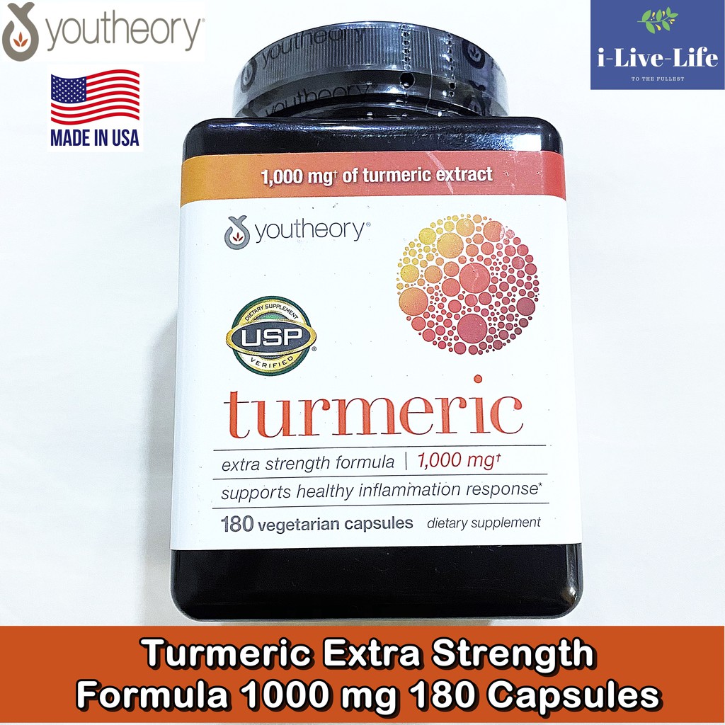 ขมิ้นชันสกัด Turmeric Extra Strength Formula 1000 mg 180 Capsules