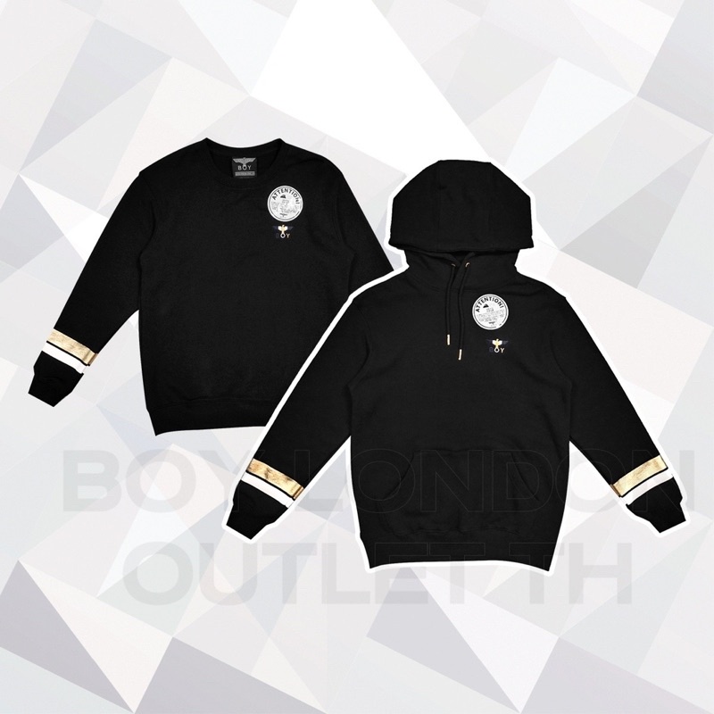 Boy London Sweater รหัส B93HD1421U / สี Black & Gold Shopee Thailand