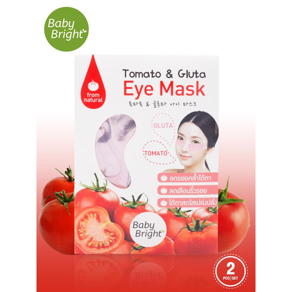 BABY BRIGHT Tomato & Gluta Eye Mask แผ่นมาส์คใต้ตา Shopee Thailand