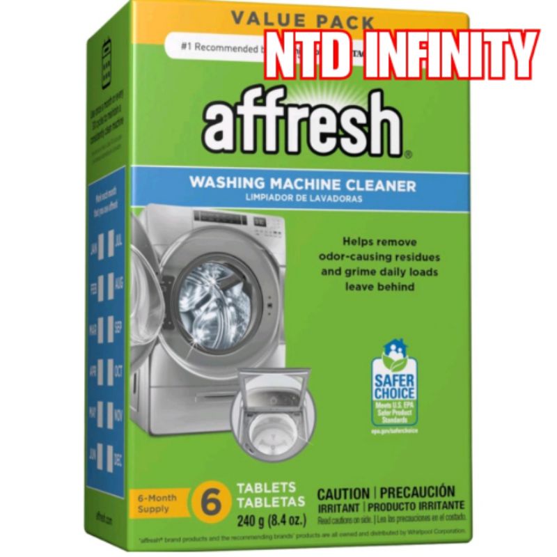 นำเข้า🇺🇸 ของแท้ (แบ่งจำหน่าย 1 ก้อน) Affresh Washing Machine Cleaner