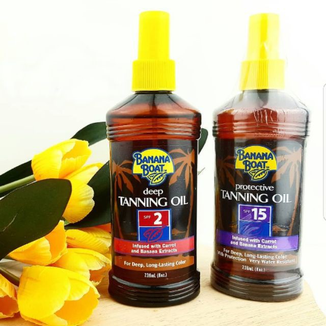 Banana Boat Tanning oil 236 ml.SPF2 Shopee Thailand