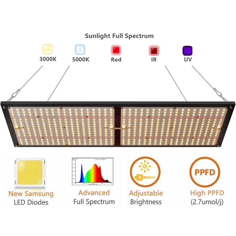 240W Samsung LM281B+UV+ir LED Grow Light Shopee Thailand