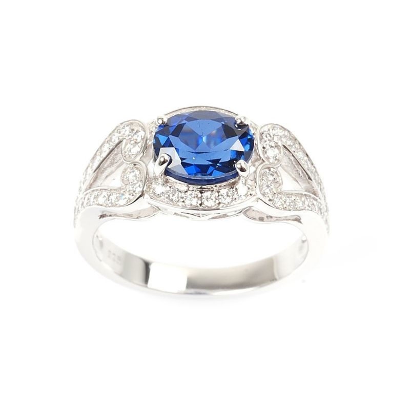 Esco Jewelry แหวนเงินแหวนพลอยไพลินสังเคราะห์ Shopee Thailand