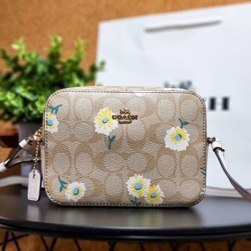 COACH MINI CAMERA BAG IN SIGNATURE CANVAS WITH DAISY PRINT Shopee