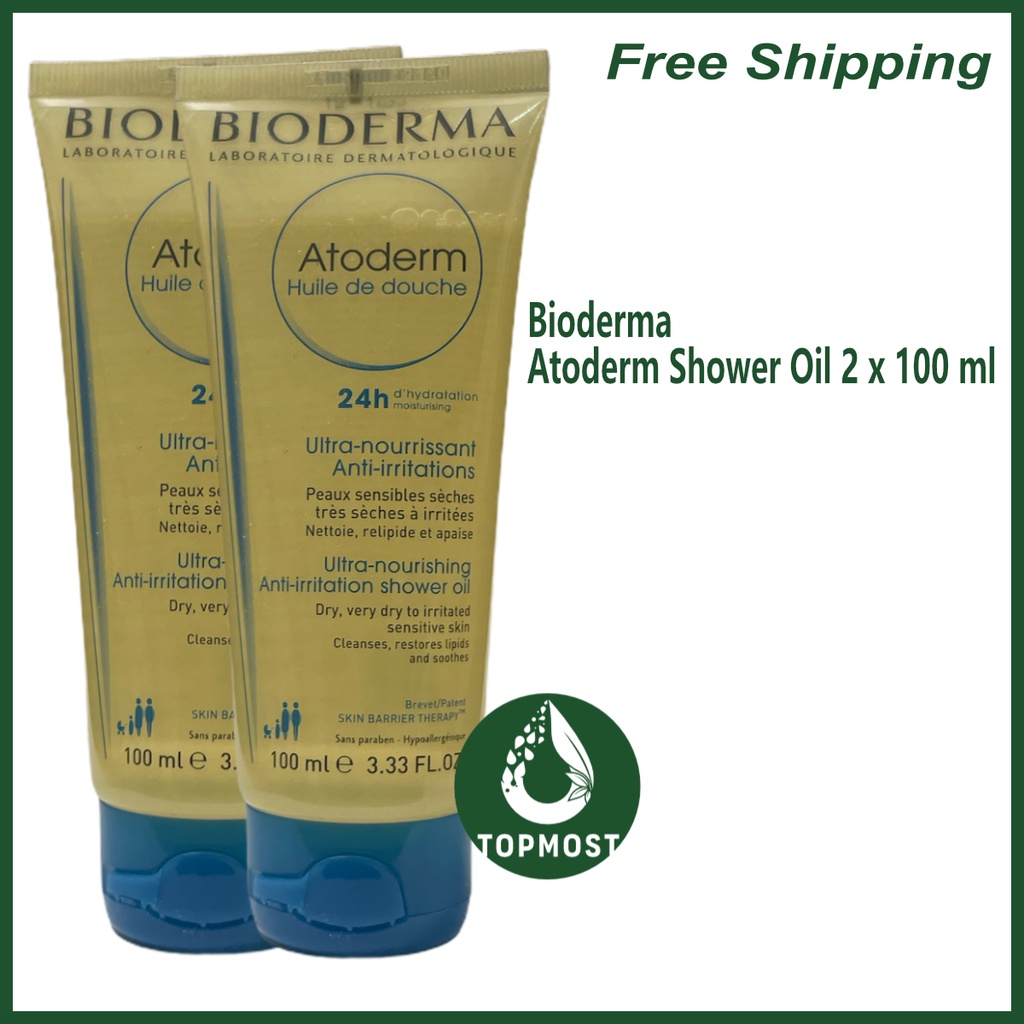 Bioderma Atoderm Shower Oil 2 x 100 ml Shopee Thailand