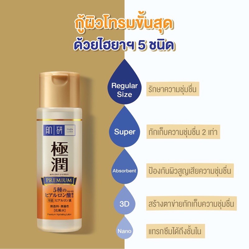 Hada labo premium hydrating lotion 170ml โลชั่นบำรุงผิว ที่มีความ
