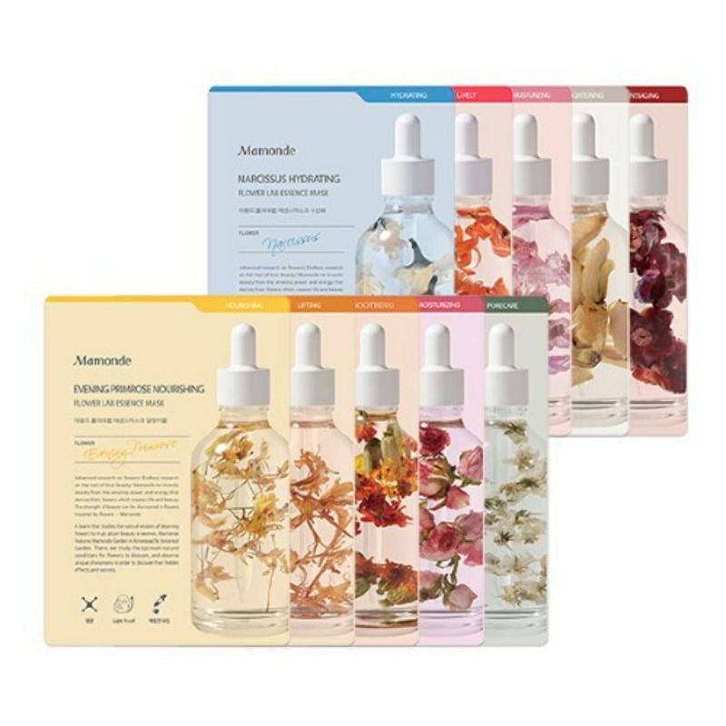 Mamonde Flower Lab Essence Mask sheet Hibiscus Deep, Rose Moisturizing