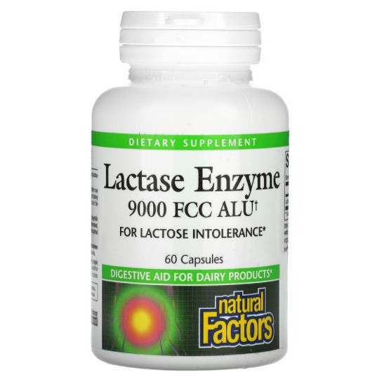 Natural Factors, Lactase Enzyme, 9,000 FCC ALU [ 60 Capsules ] Nature's