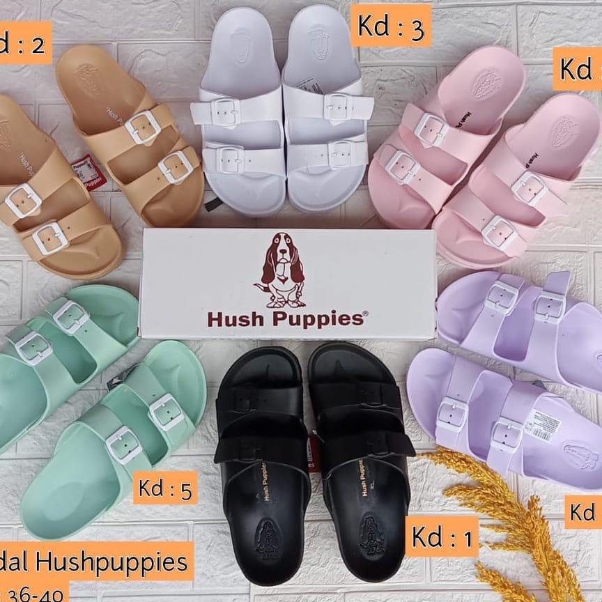 HUSH PUPPIES รองเท้าแตะลําลอง แบบนิ่ม กันลื่น แบบร่วมสมัย สําหรับสตรี