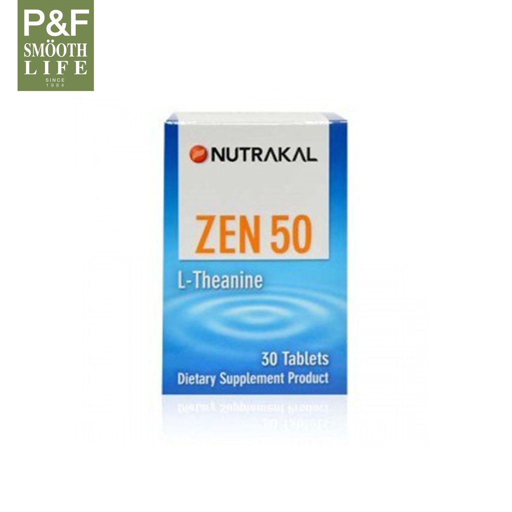 Nutrakal ZEN 50 LTheanine 30 tablets นูทราแคล ช่วยผ่อนคลาย คลายเครียด