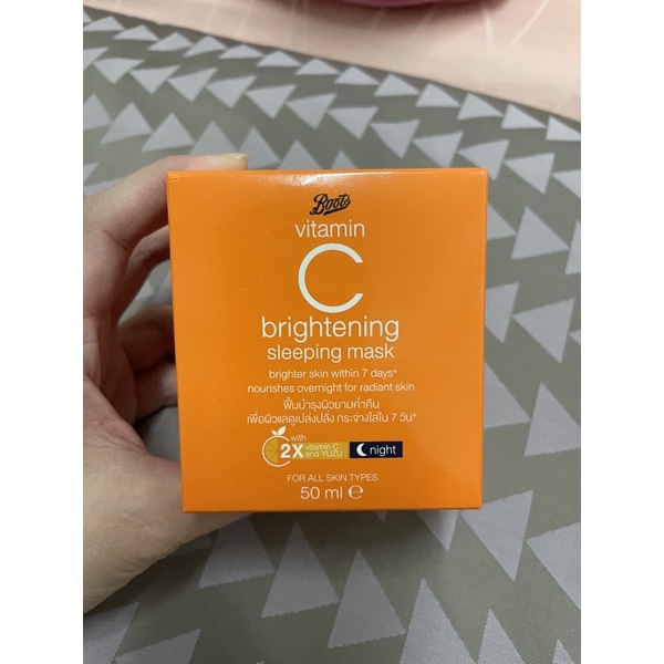 Boots vitamin c toning water , brightening intensive serum moisturising cream , sleeping mask
