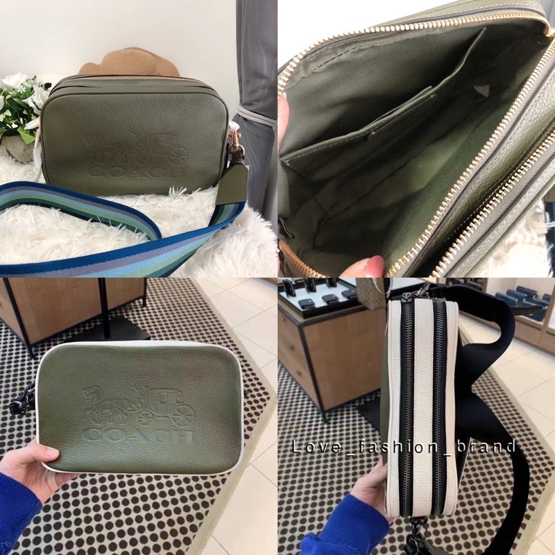 ผ่อน0แท้100 กระเป๋าสะพาย Coach แท้รุ่นใหม่ สายผ้าลายสปอร์ต JES