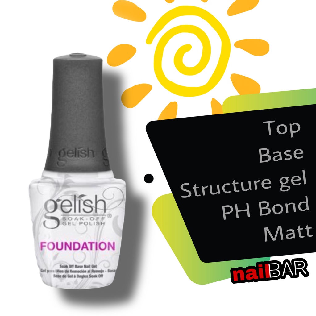 Gelish top coat / structure gel / base gel / pH bond ขนาด 15 ml