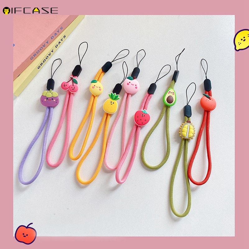 Fruit Universal Mobile Phone Lanyard Straps Strap Strawberry Peach