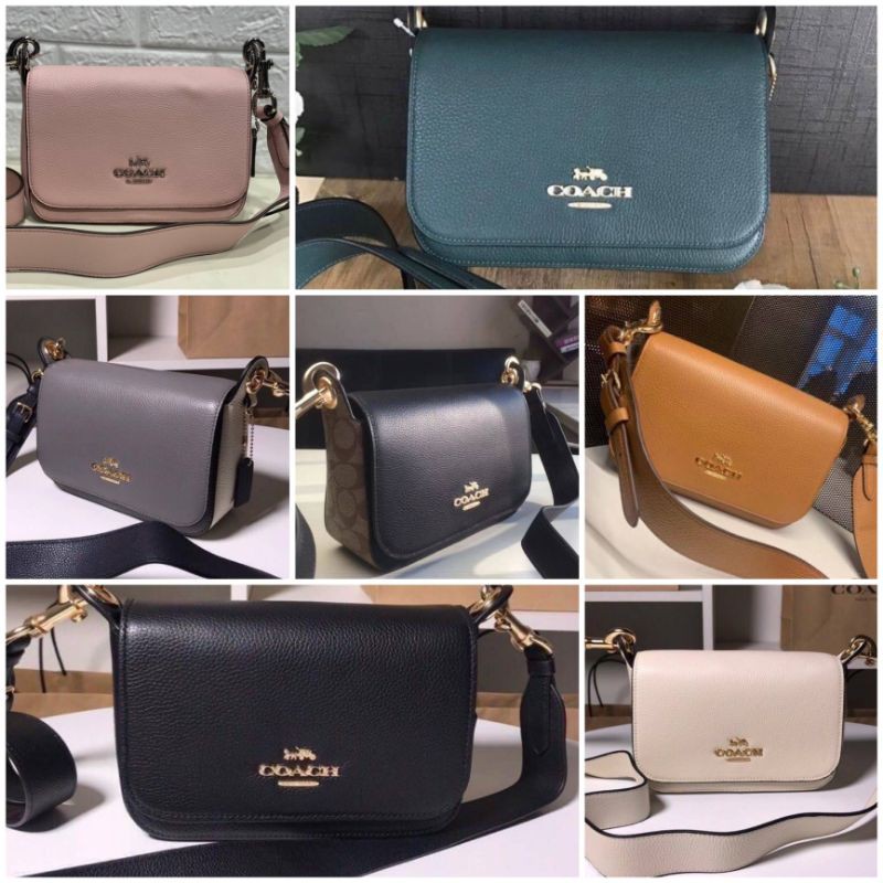 Coach COACH SMALL JES MESSENGER WITH SIGNATURE CANVAS STRAP Shopee