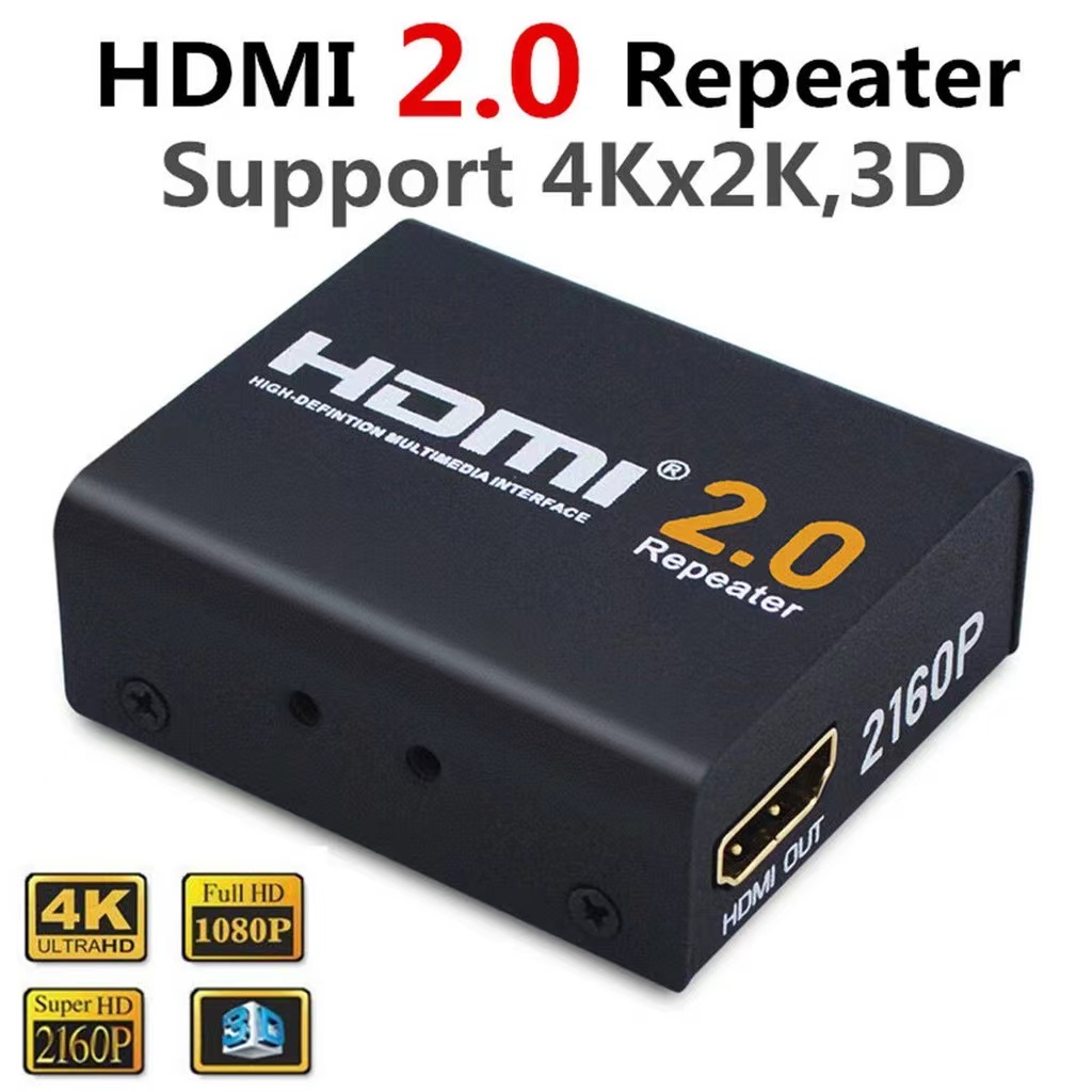 HDMI 2.0 Repeater Extender Signal Booster Support 4K 2K 3D 2160P (60m