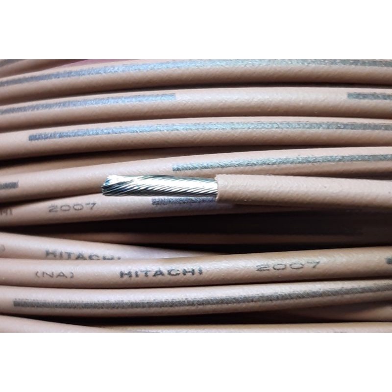 Hitachi Cable (ราคา 1เมตร) สายไฟ สาย ทองแดง ชุบดีบุก ตีเกลียว เคลือบ