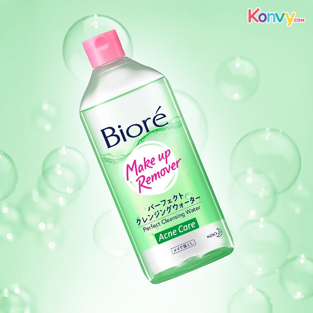 Biore Makeup Remover Perfect Cleansing Water Acne Care 400ml. Shopee