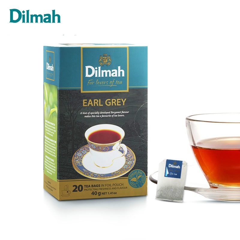 Dilmah Earl Grey Ceylon Tea 20pcs ชาซีลอนเอิร์ลเกรย์ ถุงชาดำบริติช