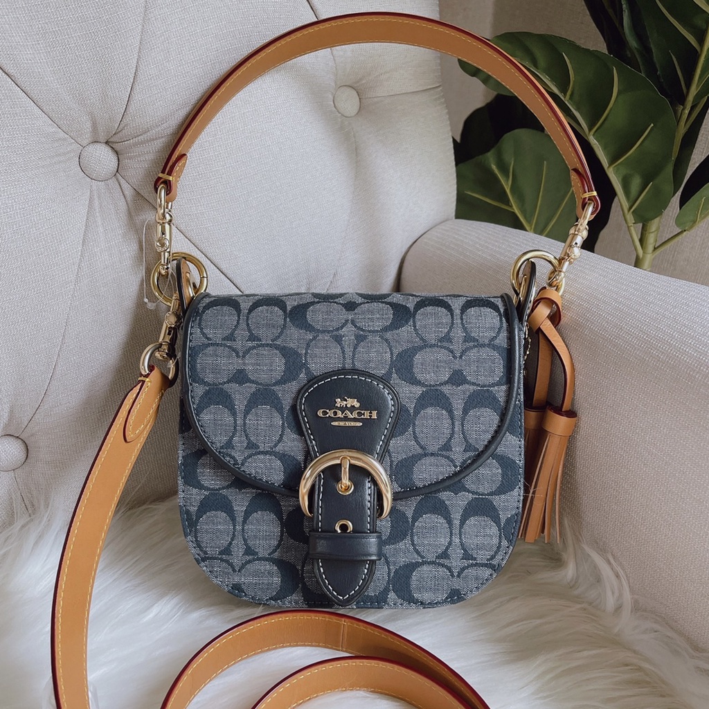 COACH C8512 Kleo Shoulder Bag 17 In Signature Chambray Shopee Thailand