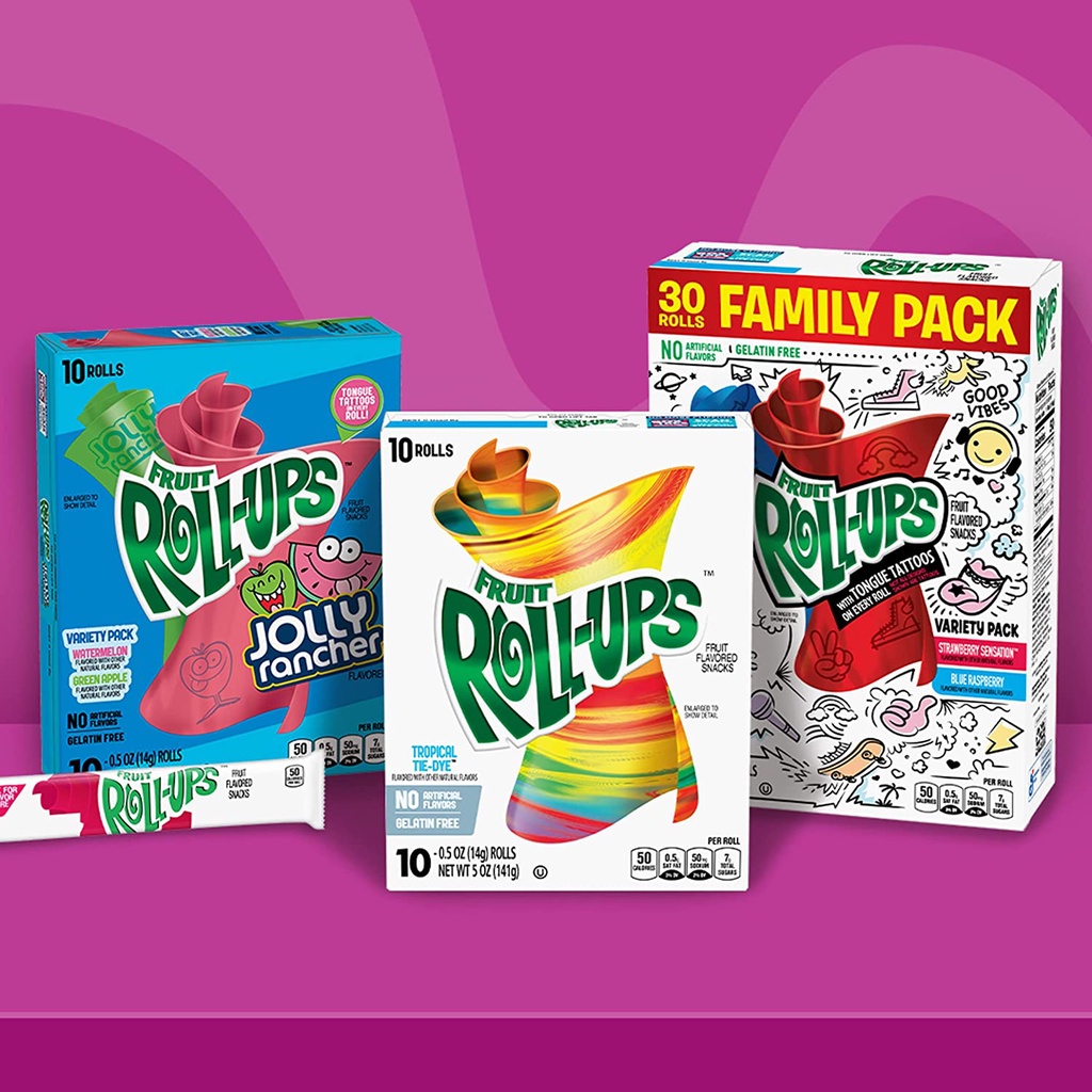 Fruit RollUps Fruit Flavored Snacks Variety Pack ขนม usa Shopee Thailand