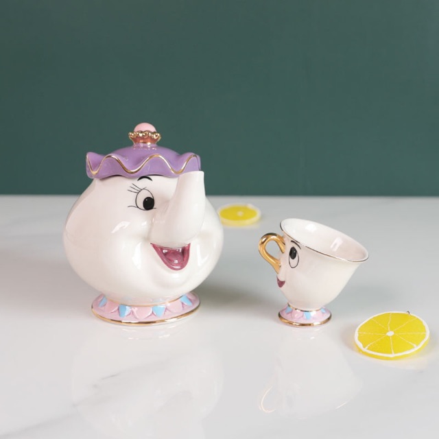 ชุดน้ำชา Mrs.potts and chip tea set กา+แก้ว 1,190฿/set Shopee Thailand