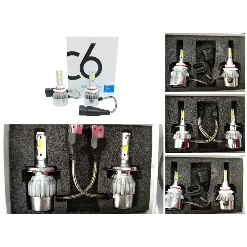 C6 LED Headlight 36W/3800LM *1ชุด มี 2 ชิ้น* Shopee Thailand