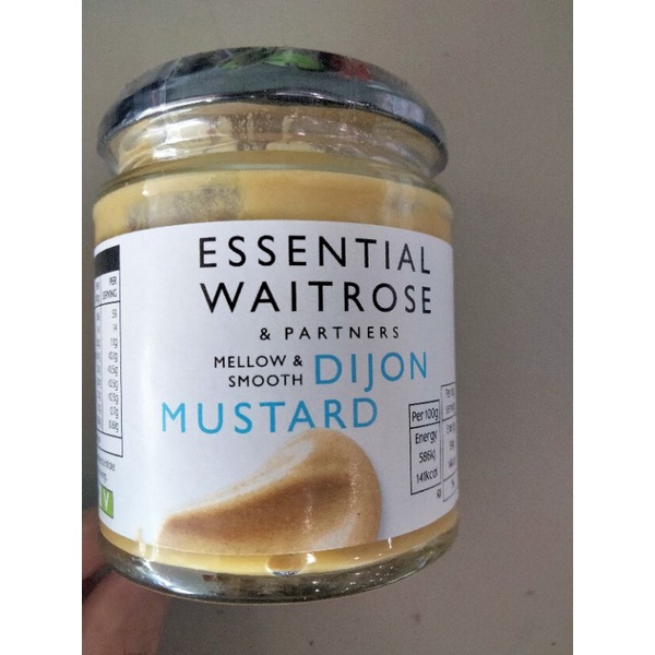 Waitrose Essential Dijon Mustard sauce ซอส มัสตาร์ด เวทโทรส เอสเซนเซี่ยว 180 กรัม ราคาโดนใจ