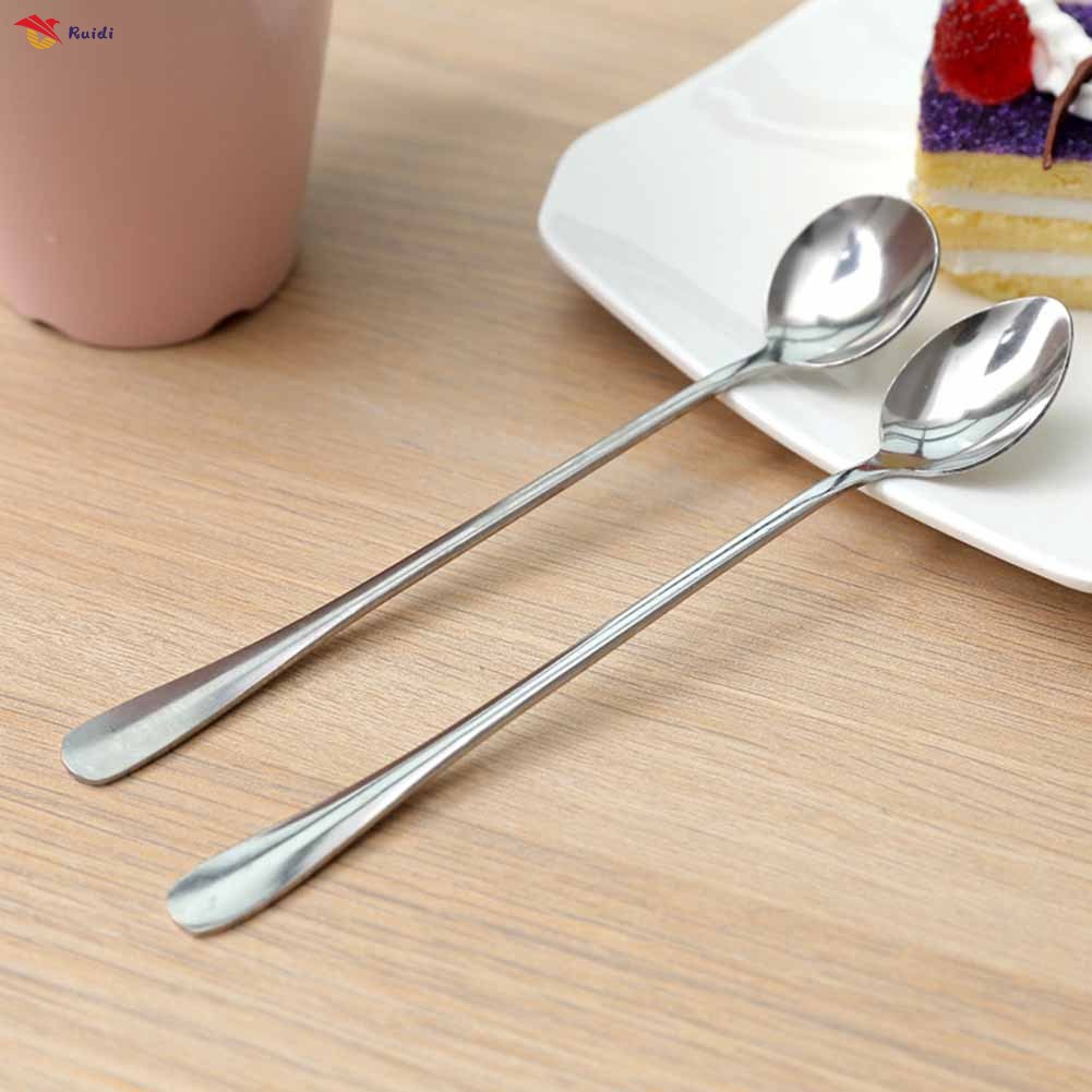 19cm Spoon Long Handle Stainless Steel Teaspoons Creative For Ice Cream