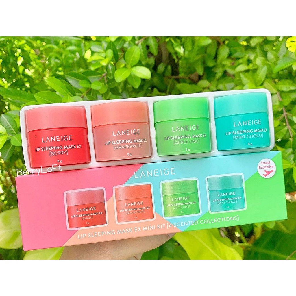 LANEIGE Lip Sleeping Mask Mini Kit [4 Scented Collections] 8 g. x 4