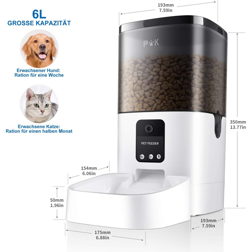 Puppy Kitty เครื่องให้อาหารสุนัข & แมว Automatic Cat and Dog Feeder
