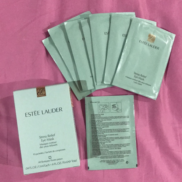 Estee lauder stress relief eye mask 1 ซอง 2 ชิ้น Shopee Thailand
